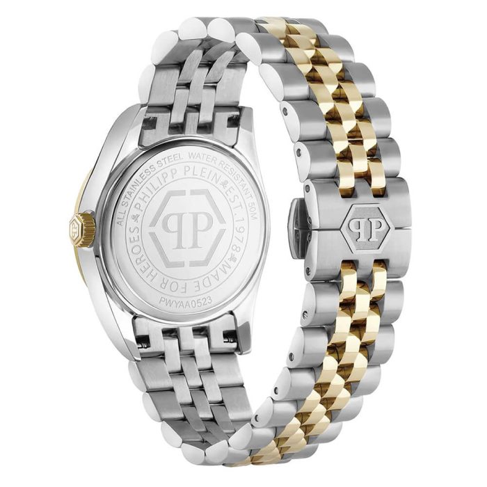 Philipp Plein Date Superlative Crystals Two Tone Stainless Steel Bracelet PWYAA0523