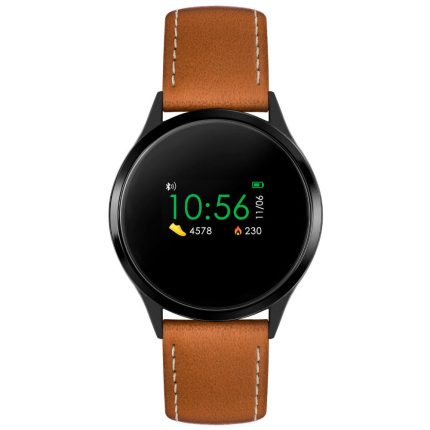 Reflex Active Series 04 Brown Leather Strap Smartwatch RA04-1000