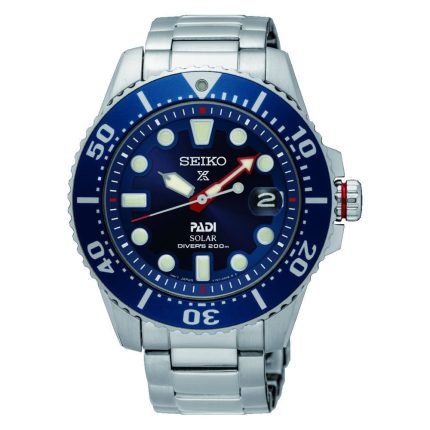 Seiko Prospex Divers Padi Solar Silver Stainless Steel Bracelet SNE549P1