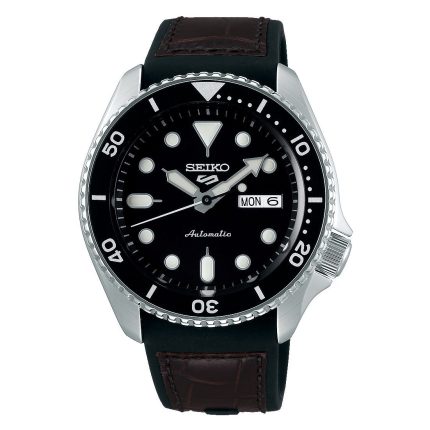 Seiko 5 Sports Automatic Black Silicone Strap SRPD55K2F