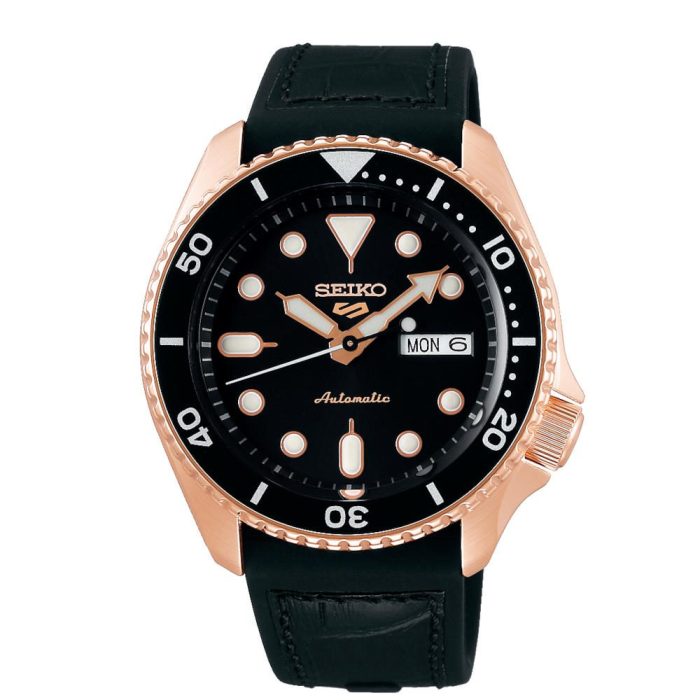 Seiko 5 Sports Automatic Black Silicone Strap SRPD76K1F