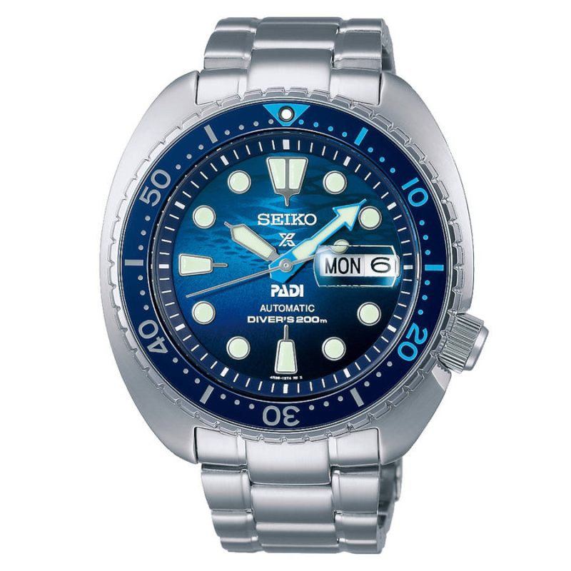 Seiko Prospex Divers "Great Blue" Turtle Scuba Padi Special Edition Automatic Stainless Steel Bracelet SRPK01K1F