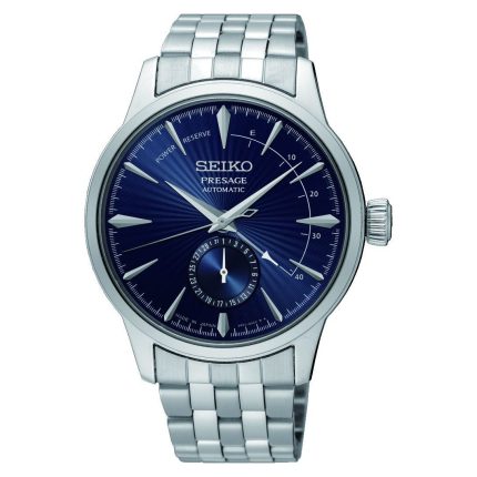 Seiko Presage Automatic Cocktail Time "The Blue Moon" Silver Stainless Steel Bracelet SSA347J1