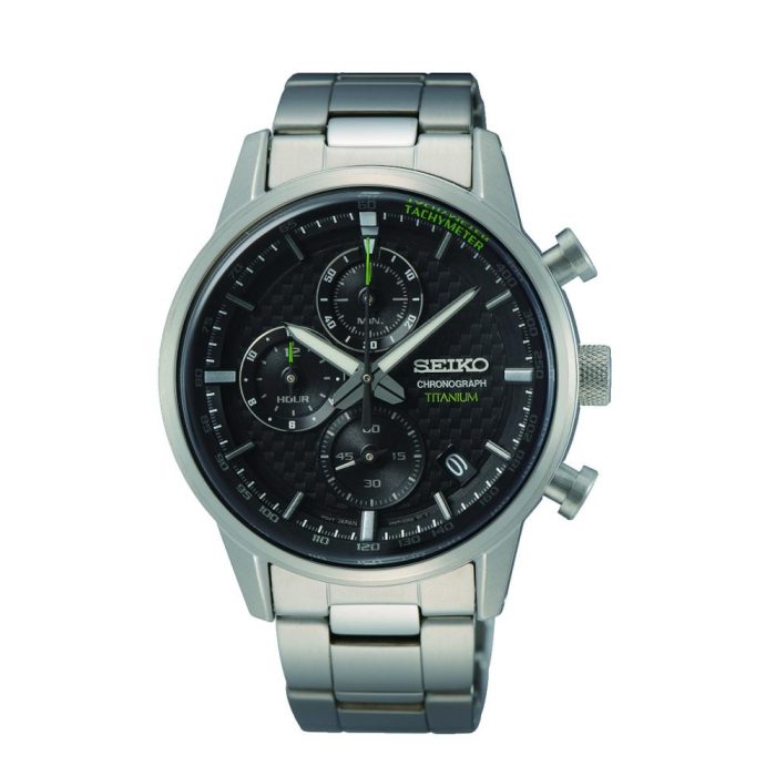 Seiko Conceptual Chronograph Silver Titanium Bracelet SSB389P1