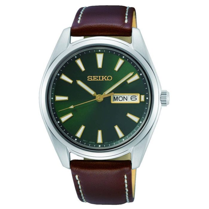 Seiko Conseptual Essential Brown Leather Strap SUR449P1F