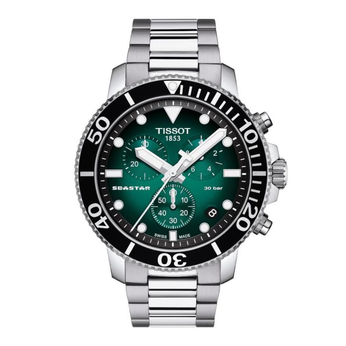 Tissot T-Sport Seastar 1000 Chronograph Silver Stainless Steel Bracelet T1204171109101