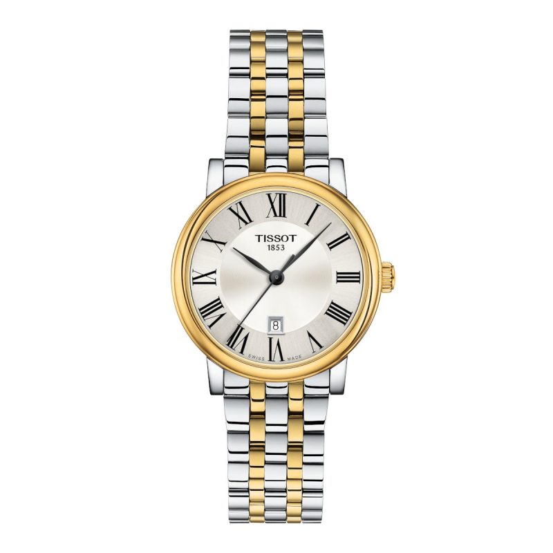 Tissot T-Classic Carson Premium Lady Two Tone Stainless Steel Bracelet T1222102203300