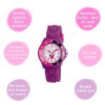 Tikkers Butterfly Purple Silicone Strap TK0041