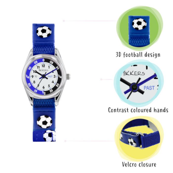 Tikkers Football Blue Fabric Strap TK0122