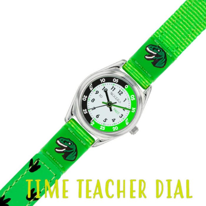 Tikkers Dinosaur Green Fabric Strap TK0149