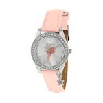 Tikkers Fairy Crystals Pink Leather Strap TK0189