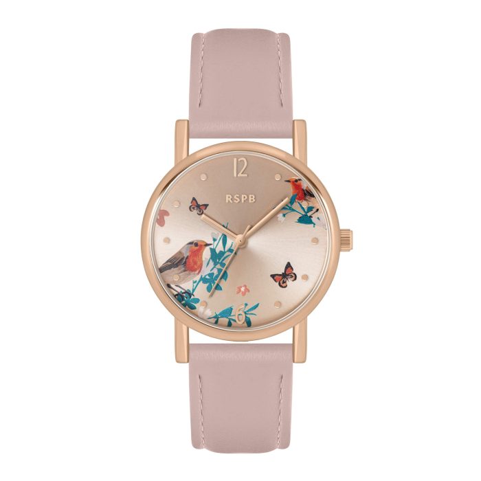 Tikkers RSPB Pink Leather Strap TKRSPB02