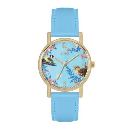 Tikkers RSPB Light Blue Leather Strap TKRSPB04