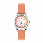 Tikkers RSPB Hedgehog Coral Leather Strap TKRSPB07