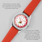 Tikkers RSPB Ladybird Red Leather Strap TKRSPB08