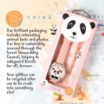 Tikkers WWF Panda Pink Leather Strap & Panda Charm Bracelet Gift Set TKWWF002