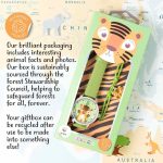 Tikkers WWF Tiger Green Leather Strap & Tiger Charm Bracelet Gift Set TKWWF003