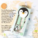 Tikkers WWF Penguin Turquoise Leather Strap & Penguin Charm Bracelet Gift Set TKWWF004