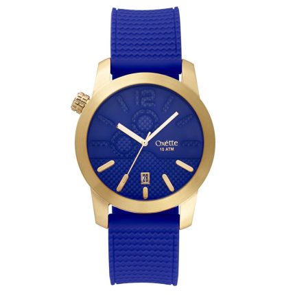 OXETTE GOLD BLUE RUBBER STRAP