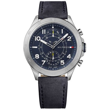 TOMMY HILFIGER HUDSON BLUE LEATHER STRAP