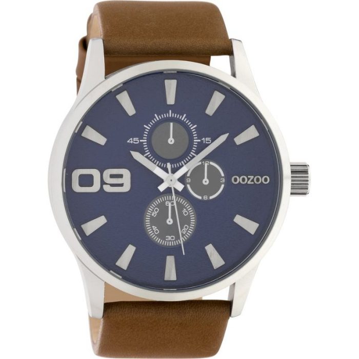 OOZOO TIMEPIECES BROWN LEATHER STRAP