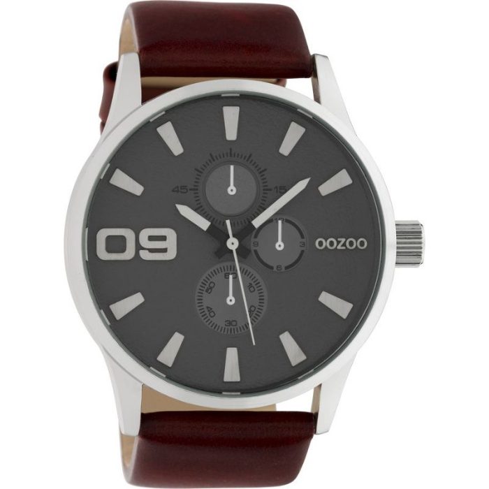 OOZOO TIMEPIECES BROWN LEATHER STRAP