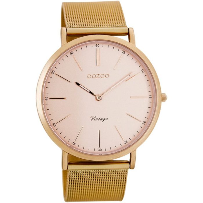 OOZOO TIMEPIECES VINTAGE ROSE GOLD METAL STRAP