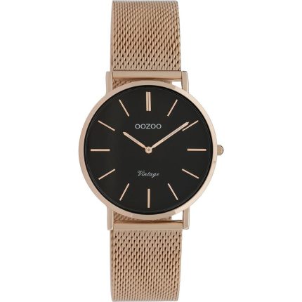 OOZOO TIMEPIECES VINTAGE ROSE GOLD METAL BRACELET