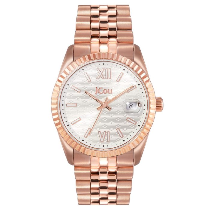 JCOU QUEENS II ROSE GOLD STAINLESS STEEL BRACELET