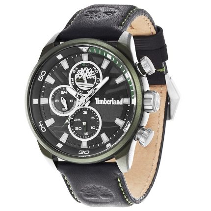 TIMBERLAND MULTIFUNCTION BLACK LEATHER STRAP