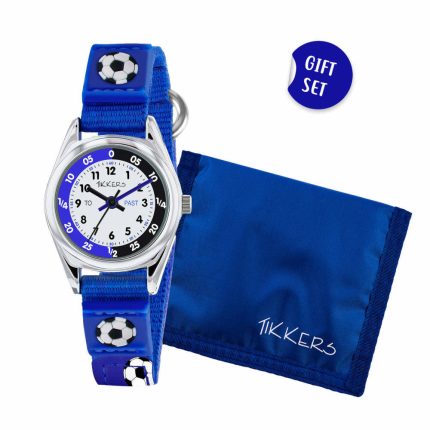 Tikkers Football Blue Fabric Strap Gift Set ATK1090