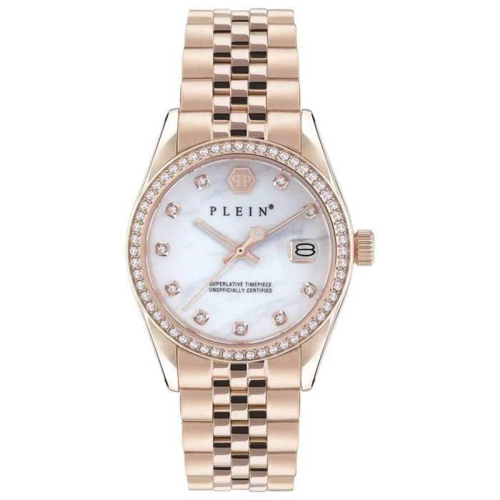 Philipp Plein Date Superlative Crystals Rose Gold Stainless Steel Bracelet PWYAA0623