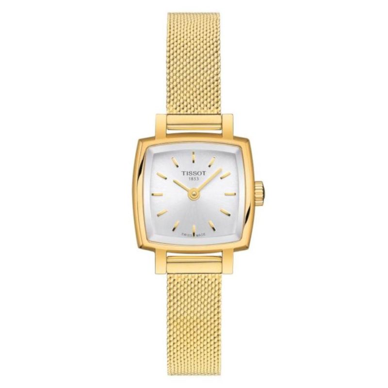 Tissot T-Lady Lovely Square Gold Stainless Steel Bracelet T0581093303100