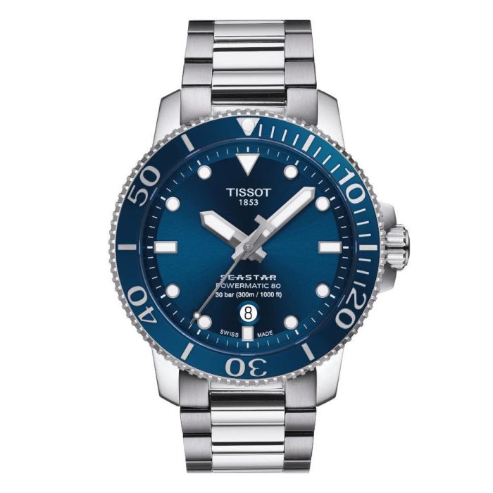 Tissot T-Sport Seastar 1000 Powermatic 80 Silver Stainless Steel Bracelet T1204071104103