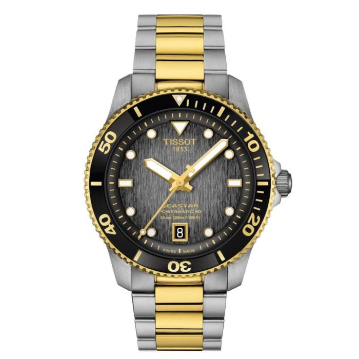 Tissot T-Sport Seastar 1000 Powermatic 80 Two Tone Stainless Steel Bracelet T1208072205100