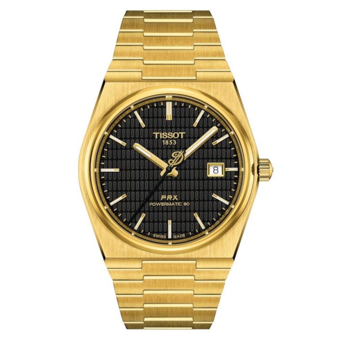 Tissot T-Classic PRX Powermatic 80 Damian Lillard Special Edition Automatic Gold Stainless Steel Bracelet T1374073305100