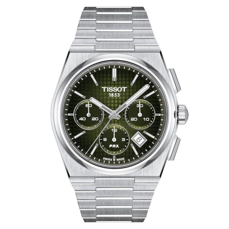 Tissot T-Classic PRX Automatic Chronograph Silver Stainless Steel Bracelet T1374271109100