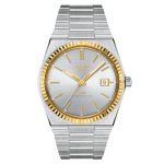 Tissot T-Gold PRX Powermatic 80 Automatic Silver Stainless Steel Bracelet and 18K Gold Bezel T9314074103101