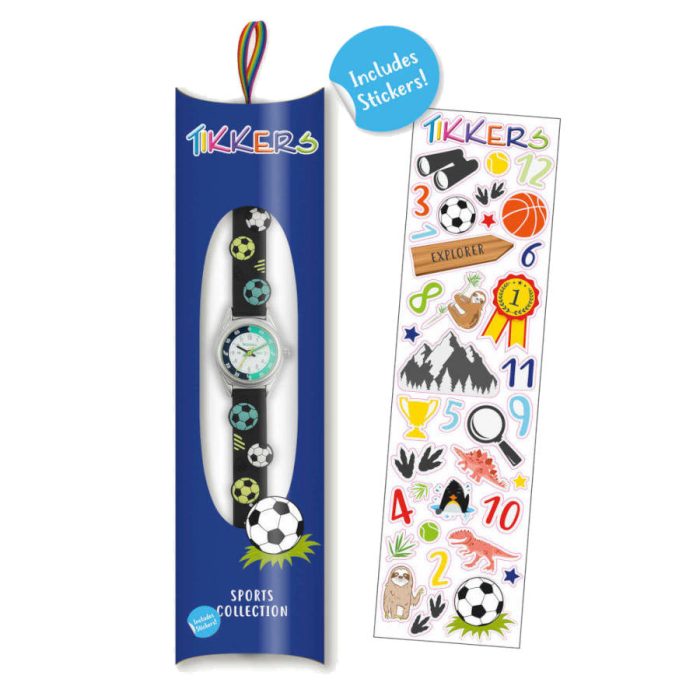 Tikkers Football Black Silicone Strap ATK1101