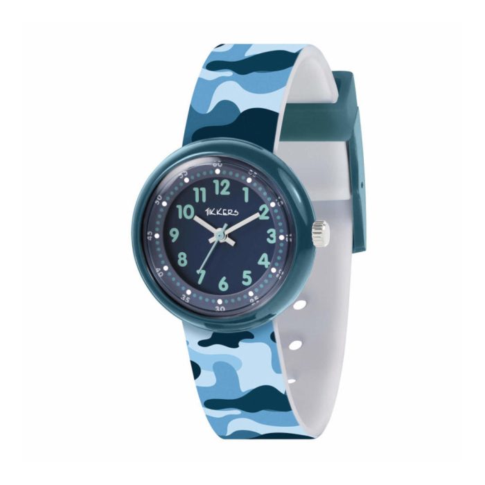 Tikkers Blue Camouflage Silicone Strap ATK1104