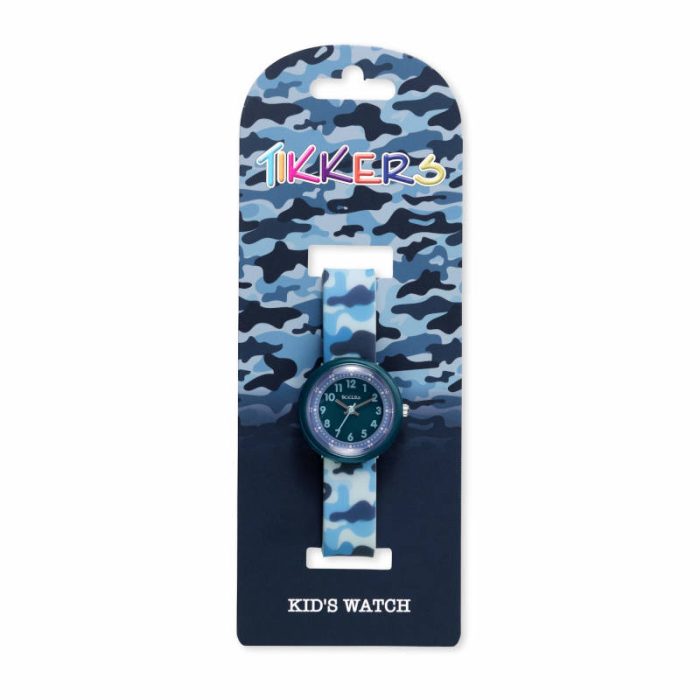 Tikkers Blue Camouflage Silicone Strap ATK1104