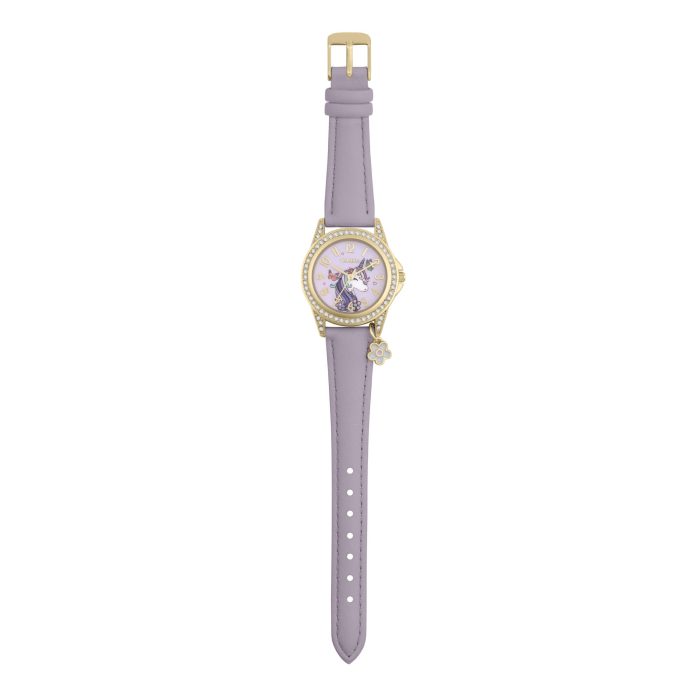 Tikkers Unicorn Crystals Purple Leather Strap Gift Set ATK1106