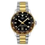 Tissot T-Sport Seastar 1000 Quartz GMT Two Tone Stainless Steel Bracelet T1208522205100