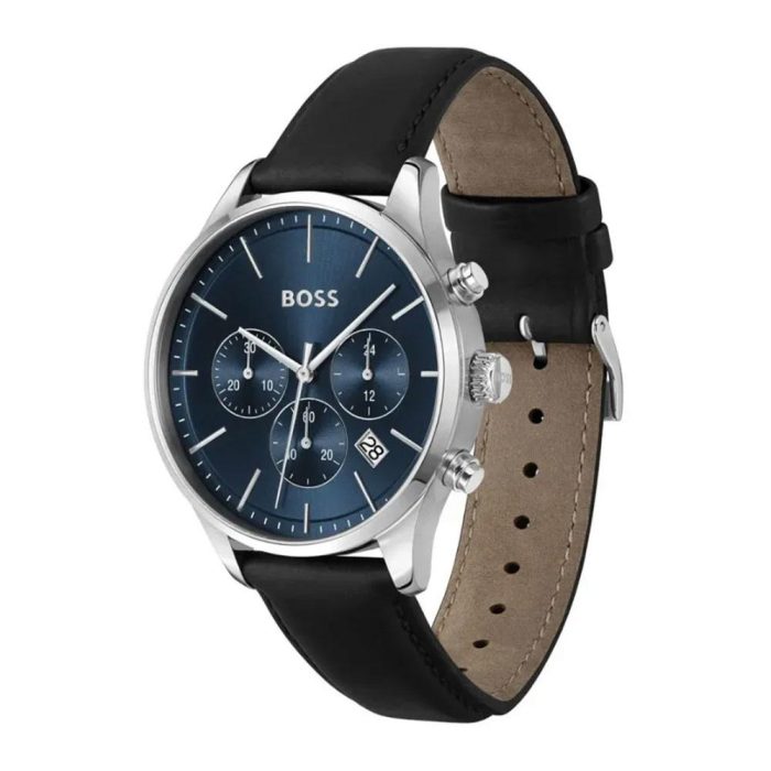 Boss Avery Black Leather Strap Chronograph 1514156