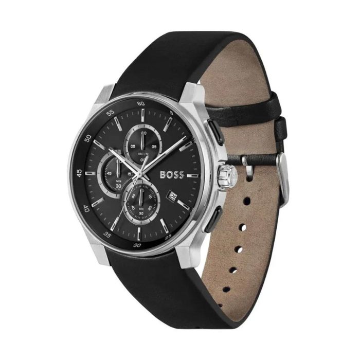 Boss Peak Black Leather Strap Chronograph 1514188