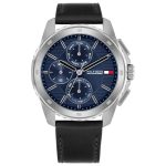 Tommy Hilfiger Walker Black Leather Strap 1710619