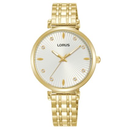 Lorus Women Crystals Gold Stainless Steel Bracelet RG266XX9