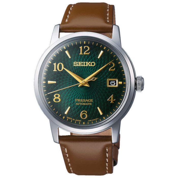 Seiko Presage Cocktail Time Mojito Automatic Brown Leather Strap SRPE45J1