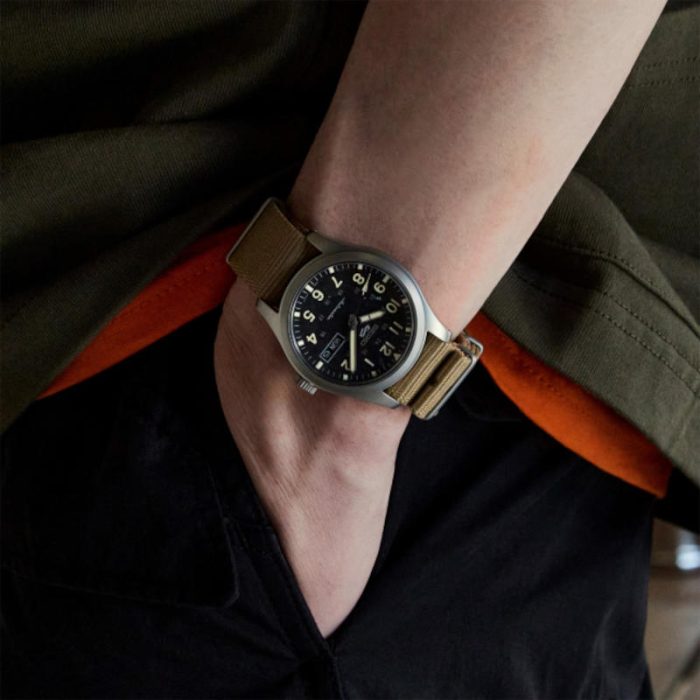 Seiko 5 Sports Automatic Khaki Synthetic Strap SRPG35K1J