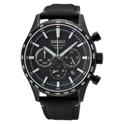 Seiko Conceptual Chronograph Black Synthetic Strap SSB417P1